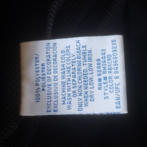 Men's Starter Black and Red Hooded Windbreaker Zip Up Jacket - Picture 10 of 10